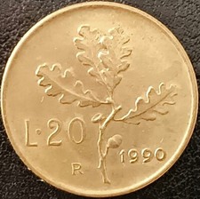 Italia Moneta 20 Lire  1990