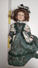 Bambola Di Porcellana - Vestita Da Dama Dell'800 Retrò Vintage -  Alta  45cm