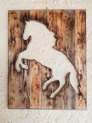 Quadro cavallo legno - quadro,