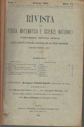 Rivista fisica matematica - rivista,