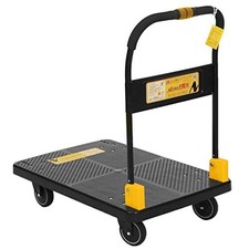 N&S Carrello Piattaforma Resistente 200kg Una Mano Giri Carrello Camion con Ruote Mute