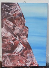 Paesaggio moderno dipinto a mano Opera unica  tela  50x70 Agettob