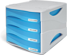 TR15P4PBL Cassettiera, Azzurro