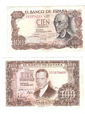 SPAGNA Lotto 2 Banconote 100