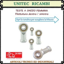 Uniball - Testa a snodo femmina destro / sinistro accopiamento acciaio / bronzo