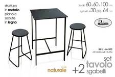 SET TAVOLO 2 SGABELLI STILE