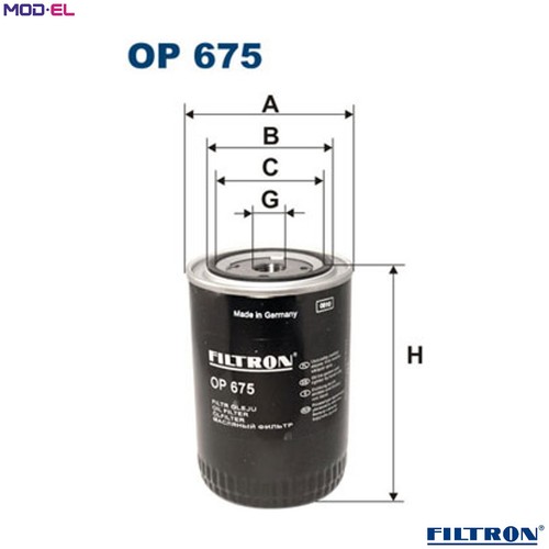 Filtro olio 675 per - 675, mazda