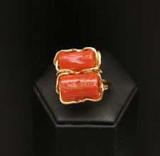 Anello donna corallo rosso di