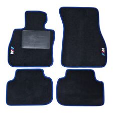 Set Tappetini Tappeti Auto Moquette Bmw Serie 1 (F40) 2019, bordo blu, 2 ricami
