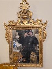 Specchiera Veneziana del 1700 dorata in foglia 100 X 80 Cm