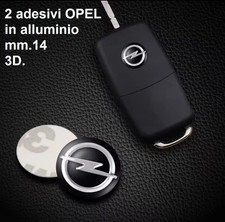 2 adesivi OPEL 14. mm stemma logo 3D Auto Metallo Alluminio