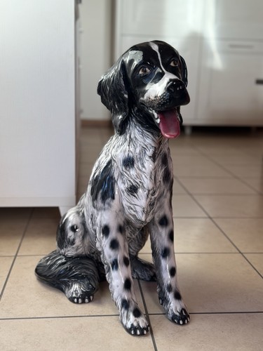 Statua cane setter ceramica - setter,