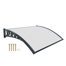 Pensilina tettoia modulabile policarbonato trasparente alveolare porta finestre