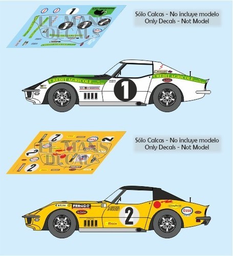 Decals corvette mans - decals, le