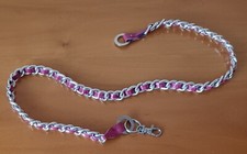 Cintura a catena ragazza in finta pelle e acciaio. Colore fuchsia