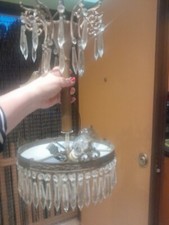 Lampadario stile Impero gocce pendenti  vintage anni 40 50