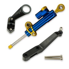 Ammortizzatore di Sterzo con Kit Montaggio per Honda CBR954 SC50 2002-2003 Blu
