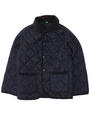 Giacca trapuntata BENETTON ragazzo 4-5 anni XS blu navy poliammide AZ40
