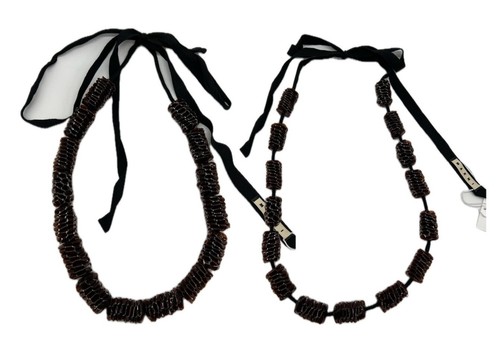 Collana nastro cravatta nero