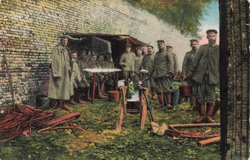 Cartolina ww1 pranzo - ww1, dietro