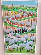 Dipinto quadro Marino Ceccarelli Spoleto pittore Naif Umbria XX secolo