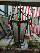 LANTERNA LAMPIONE IN FERRO BATTUTO 