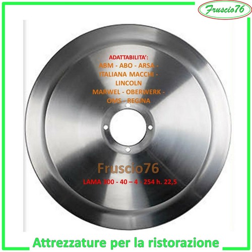 Lama acciaio per affettatrice - per,