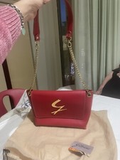 GATTINONI BORSA VINTAGE IN PELLE DOPPI MANICI CON CATENA ORO