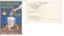 STORIA POSTALE CARTOLINA EFFERVESCENTE GALEFFI MONTEVARCHI FP