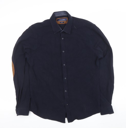 Zara camicia uomo blu - camicia,