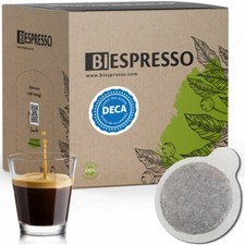 150 Cialde BIESPRESSO ESE 44 mm filtrocarta gusto DECA Decaffeinato Dek