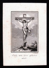 Quadro devozionale - Cristo in croce - XIX secolo circa - Quadro sacro - Santino D190