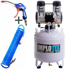 Compressore a sussurro 1500W incl. pistola di soffiaggio + tubo aria compressa 