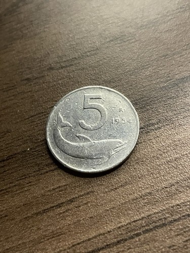 Moneta lire delfino 1954 mb - lire,