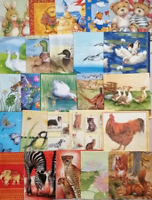 4 Tovaglioli per decoupage cm 33x33 soggetti animali, 25% di sconto