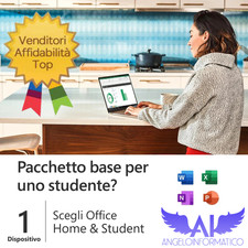 MICROSOFT OFFICE 2019 HOME AND STUDENT LICENZA ORIGINALE A VITA FATTURA GARANZIA
