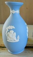 WEDGWOOD JASPERWARE AZZURRO PORCELLANA VASO BOTTIGLIA mitologia cammeo  