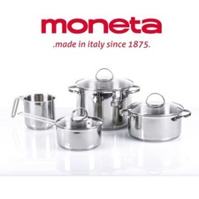MONETA ALLEGRO BATTERIA PENTOLE 7 PZ IN ACCIAIO INOX ADATTA SU INDUZIONE