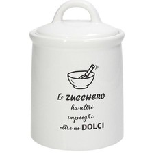 Barattolo da cucina, set tre contenitori sale zucchero e caffe con frasi