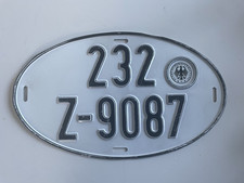 Targa tedesca  - zollkennzeichen o ausfuhrkennzeichen - anni 70/80