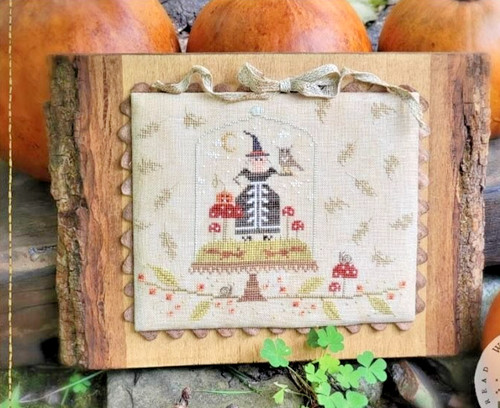 Woodland witch cross stitch - witch,