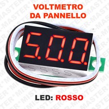 VOLTMETRO DIGITALE DA PANNELLO UNIVERSALE 0,36" 0V-36V ROSSO