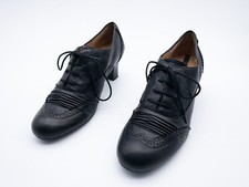 MARC Donna Caviglia Boots Scarpe Col Tacco Elegante Pelle Nero Tg. 39 Eu Art