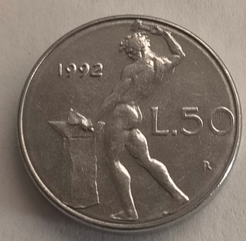 Moneta repubblica italiana - moneta, 50