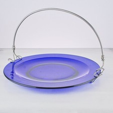 CENTRO TAVOLA  IN VETRO BLU