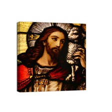 Canvashop Quadri moderni quadrati Gesù Cristo Quadro Stampa su tela arte sacra