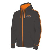 Felpa tecnica da lavoro con ZIP Capuccio FELPATA 280gm2 Hoodini Nero/Arancio