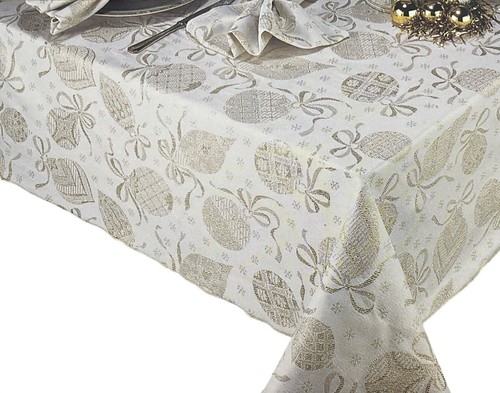 Tovaglia jacquard rotonda oro