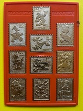 RACCOGLITORE ARANCIONE FRANCOBOLLI OPERAZIONE QUACK SERIE COMPLETA DI TOPOLINO