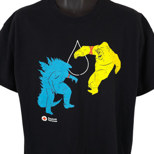Godzilla kong shirt uomo - x,